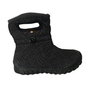 Bogs Kids Black Grey Ankle Waterproof  Boots Shoes 2